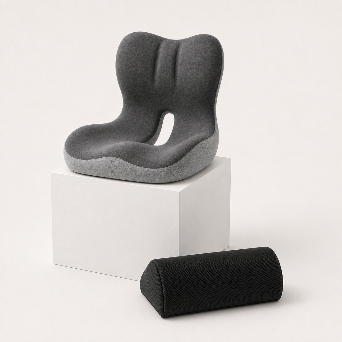 Pack Dúo VELUM® — Cojín Lumbar + Reposapiés Ergonómico (-20%)
