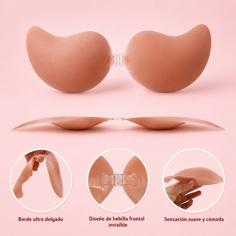 VELUM Cleavage® – Sujetador Adhesivo Invisible de Silicona con Escote Esculpido
