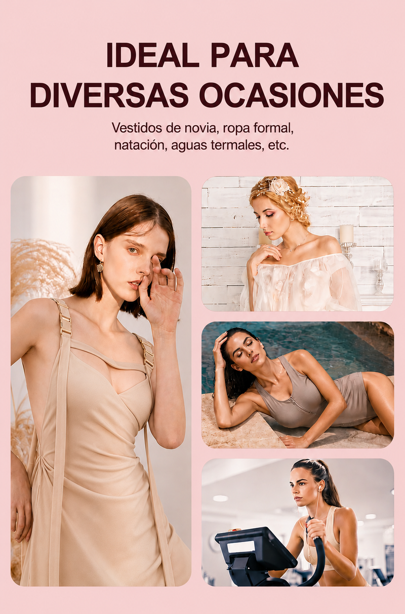 VELUM Cleavage® – Sujetador Adhesivo Invisible de Silicona con Escote Esculpido
