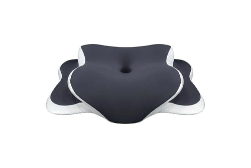 Almohada cervical ergonómica VELUM de espuma viscoelástica en color gris oscuro, vista frontal